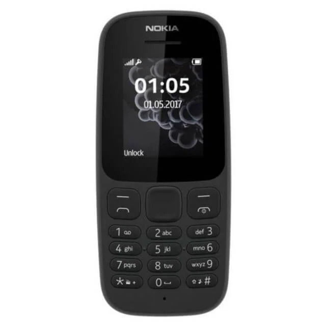 Nokia 105 Dual Sim Feature Mobile Keypad Phone 1 Year Brand Warranty - Pta Approved