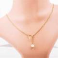 Golden Alloy Hollow Triangle Chains Pendant Necklace For Womens& Girls. 