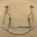 2X Harmonica Neck Holder 10 Holes Blues Harp Mouth Organ Stand Harmonic Rack -Silver. 