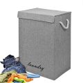 New Style Fabric Laundry Basket Hamper with Lid & Handle Ideal for Clothes Storage Fabric Storage Box & Square Baskit Bins Cloth Organizer Cubes Organizer with Handles Jewelry And Makeup Storage Box with Dual Handles. 