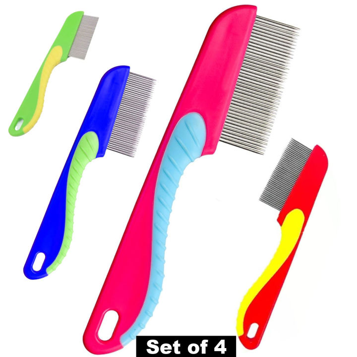 4 Pcs Anti Lice Comb Comb Professional Lice Combs Set Premium Lice Removal Comb for Kids Adults men women