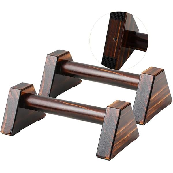 Heavy-Duty Wooden Parallettes for Calisthenics – Perfect for Push-Ups, Dips & Handstands | Push up Bars | Ideal for Gymnastics & Fitness |  | Home Gym Workout Equipment |   | Push up stands for exercise | Anti slip base