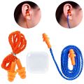 Silicone Ear Plugs with 65cm Cord for Sleeping Noise Canceling Concert Study Swimming. 