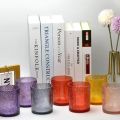 Techmanistan Empty Glass Candle Jars, Glass Tins, Colored Frosted Glass Candle Cup Container. 