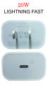 Iphone Original Charger 20Watt Power Adapter With Type C To Lightening Cable Gives Super Fast Charging Experience To All Iphone Models. 