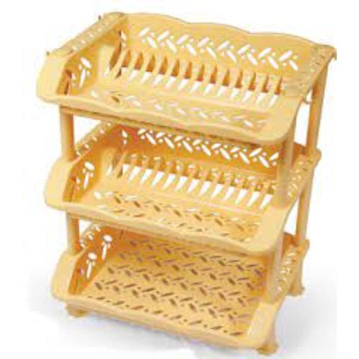 Drying Plate Rag Rack - Dish Rack - Dish drying Rack - 3 layer Plastic Plate Rack - Rag ...