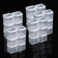 Cube Storage Box Transparent Bead Jewelry Container Case Square Plastic DIY Nail Art Packaging Portable Organizer. 