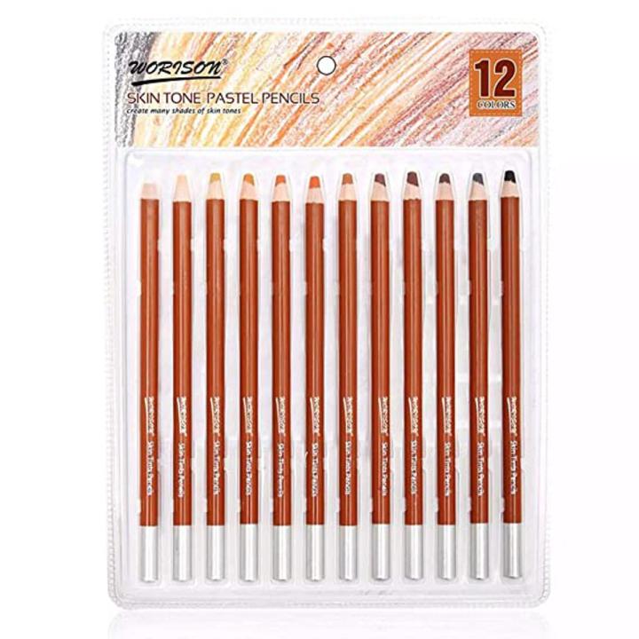 Worison Skin Tone Pastel Pencils SET OF 12 COLOR