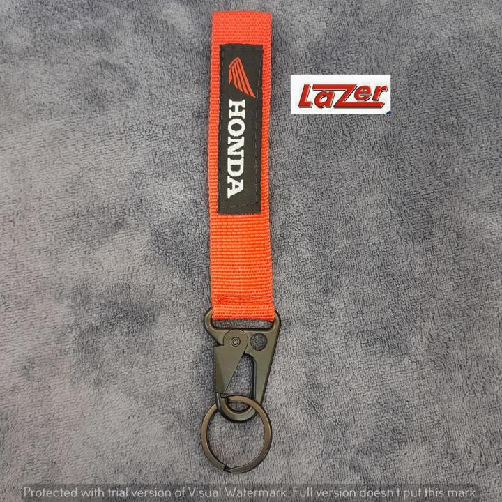 HONDA KEYCHAIN RIBBON KEY CHAIN FOR HONDA CARS - RED COLOUR