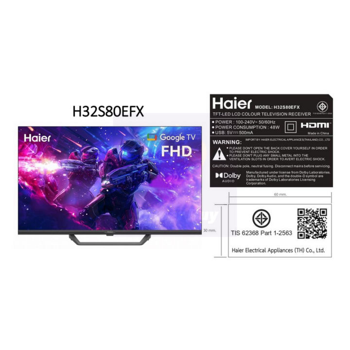 Haier%20LED%20TV-%2032"%20QLED%20Google%20TV%20%7C%20Model%20H32S80EFX%20%7C%20Voice%20Control%20%7C%20Bezel%20Less%20Design%20%7C%202%20Years%20Warranty%20(NEW%20MODEL)%20-%20Image%202