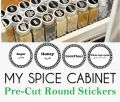 35 Pcs Round Cut Spices Jar Label Stickers Urdu English Size 1.5 Inch in Diameter. 