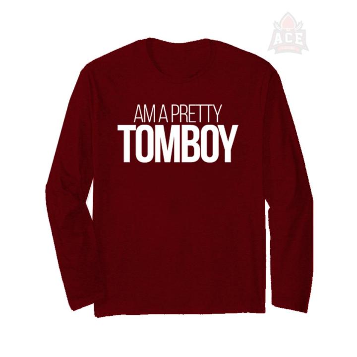 ACE- Pretty TomBoy Full Sleeve Cotton Printed T-Shirt For Women