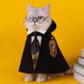 MOLAMGO Pet Clothes Dress Up Harry Potter College Style Cape Halloween Cosplay for Dog Cat. 