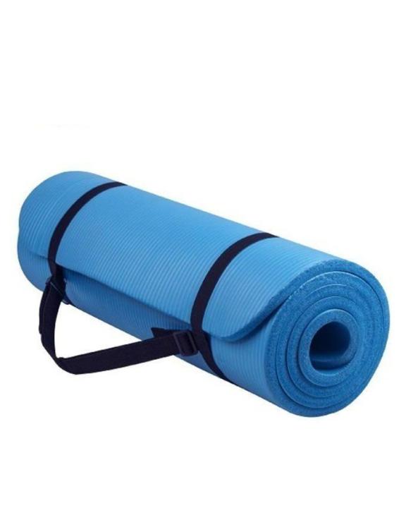 Yoga Mat Non-Slip Exercise Fitness 10mm - Blue