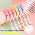 Curve Highlighter , Flownwing Flair Pens with Different Curve Shape Fine Tips, Colored Curve Pens Craft Pens for Scrapbook (Random Design). 