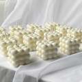Scented Bubble Cube Candle, 3x3 Modern Design, High-Quality Wax, Relaxing Fragrance, Home Decor. 