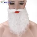 Santa Cosplay Beard Realistic Santa Claus Beard for Adults Kids Soft Fluffy Curly White Mustache Perfect for Santa Cosplay Party Costumes. 