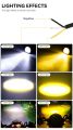 Ultra Bright, Mini Driving Light, Mini LED Driving Fog Lights, Motorcycle Auxiliary Spot Lights High Low Beam White Yellow 1.3'' Headlights Universal Fitment YBR G, Honda cd 70, Cg125, Suzuki GS 150 Se, GS 150. 