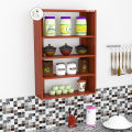 Elegant Kitchen Display Storage Rack Shelf Classic Walnut Engineered Wood Open Book Shelf DIY (Do-It-Yourself) Finish Color - Brown by Home Décor Decorative. 