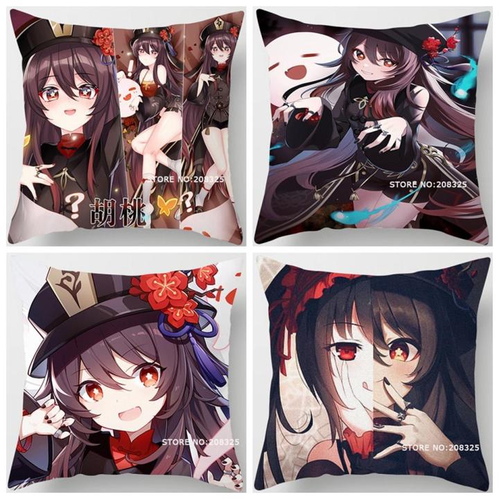 ZENGIA hu tao dakimakura Pillow Case Japanese Anime Cushion Cover Pillow Cover Decorative Pillows For Sofa Home Decor Pillowcase Daraz.pk