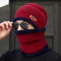 SONG TING Winter Knitting Skull Cap and Neck Scarf Wool Warm - Winter Beanie Hat Cap Neck Warmer Scarf Set Fleece Lined Skull Cap and Scarf Unisex Hat & Scarf Set Stylish Knit Skull Cap for Men & Women. 