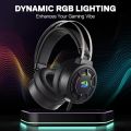 Redragon H314 GRENDEL RGB USB Wired Gaming Headset with 40mm Drivers and Lightweight Design, and Soft PU Leather Ear Cushions for Ultimate Comfort. 