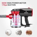 Moosoo Lightweight Corded Stick Vacuum, 17Kpa Powerful Suction Handheld Vacuum for hardfloor. 