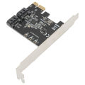 PCIE To SATA Expansion Card PCIE To SATA Adapter Card Good Compatibility for Computer for Desktop. 