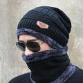 New Stylish Winter Hats, Ladies And Gents Hot Knitted caps and Neck Warmer Mask 2 in 1 Scarf Beanie for Kids, Boys & Girls / UNISEX Double Layer Hat and Neck Warmer For Mens And Womens. 