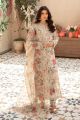 3pc Floral Embroidered Swiss Lawn Suit with Organza Dupatta - Elegant Design. 