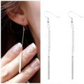 Long Chain Girls Silver Earring Trendy Stylish Fashion Jewellery Wemen Drop Earrings. 