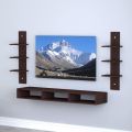 Engineered Wood Wall Mount TV Unit/TV Stand/Wall Set Top Box Stand/TV Cabinet/TV Entertainment Unit (Walnut)(Ideal for 42.52 Inch). 