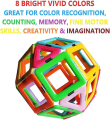Magnetic Building Blocks - 70 Pc 3D STEM Educational Construction Set for Kids - Magnet Tiles for Boys and Girls - Best Gifts for Toddlers and Children. 