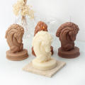 Plaster 3D horse head statue Realistic Soap gift Soy wax Silicone candle mold DIY Handmade aromatherapy for Home decor DIY enthusiasts Aromatherapy lovers Art and craft projects Unique gifts. 