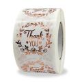 （New）1.5inch Thank You ticker Olive Leaf Gold Foil ticker Roll For Envelope. 
