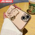 JIUMOO For Xiaomi 9T Pro Redmi K20 Pro Case Cartoon New Design Hello Kitty Cosmetic Mirror Stand Holder Electroplate Phone Case Smooth Gold Side Plating Silicone Back Cover. 