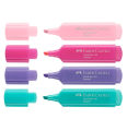 Faber Castell Textliner Highlighters, Pastel Colors - Box of 4. 