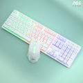 AOC KM100 Cool Backlit Keyboard and Mouse Combo Ergonomic Waterproof Keyboard Color Backlight for Computer PC Laptop  Extra 2% Off. 