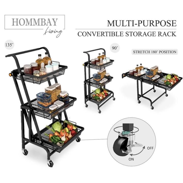 Tier/Layer/Step Kitchen Rack Multipurpose Convertible Foldable