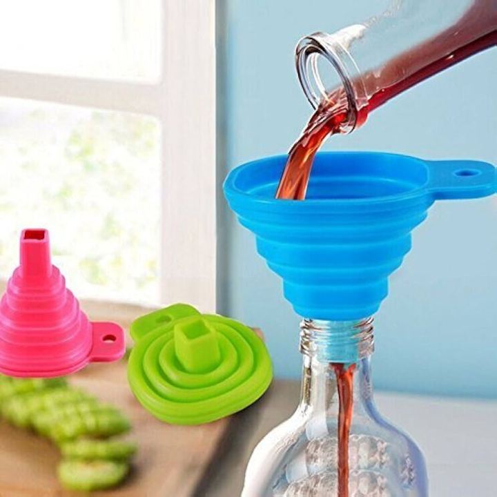 Muntazir High quality mini funnel beautiful foldable oil funnel food grade silicon water funnel/ qeef kitchen accessories funnel/ peep, kitchen organizer keef, kitchen tools, kitchen gadgets, Bottle Water Pump Dispenser