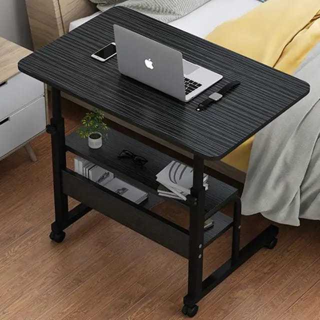 Adjustable height laptop table,study table,Home table,Writing table, with bookshelfs and metal frame