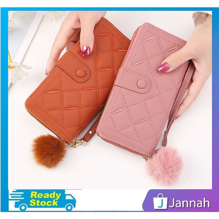 Jannah Beam Long Purse Lady Women's Multi-slot Zip Purse Woman Wallet Dompet Life 15P3
