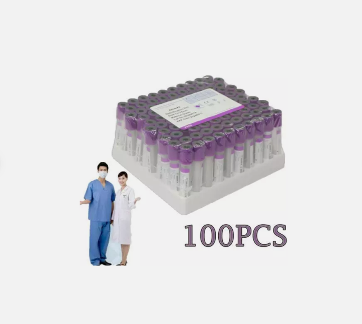 100pcs Glass Vacuum Blood Collection Tubes EDTA EDTAK2 Tubes 3ml