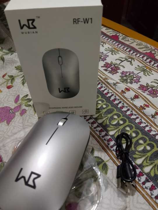 High Quality WUBIAN USB Charging Wireless RF-W1 Mouse, 2.4G 10m, Loss Less Transmission, Ortho-pin light-Five progress, High Precision Optical Tracking, 20 months battery life, RGB colorful light