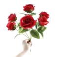 NS Collection-Artificial Red rose flower Bunch  silk flower decor home ornaments decorative for wedding party flowers. 