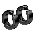 1 Pair Stainless Steel Earrings for Men -  Clip On Earring for Boys -  Hoop Ear Studs -  Punk Stylish Non-Piercing Men Tops. 