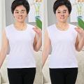 Middle-aged and elderly vests, women's cotton undershirts, mothers, round neck, undergarments, cotton old people's vests, thin old ladies short sleeves. 