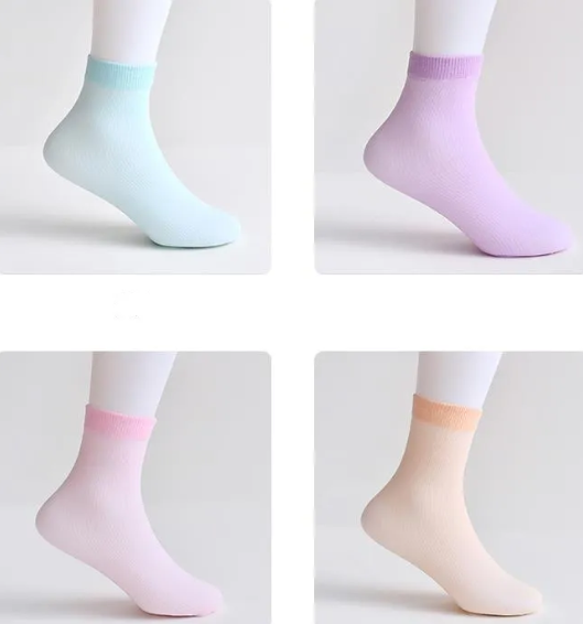 Pack of 5 pairs Candy Colour Baby Socks for Newborn Baby Socks Baby Girl In Multicolour