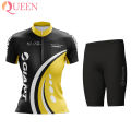 【Queen】Giant Womens Cycling Jersey Set Half Zip Bike Shorts with Padding. 