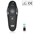 August LP205R Wireless Presenter with Red Laser Pointer - Cordless Powerpoint Slide Changer with Shortcut Keys - Remote Control Clicker Range: 15m - Battery Powered (1xAAA Inc.). 